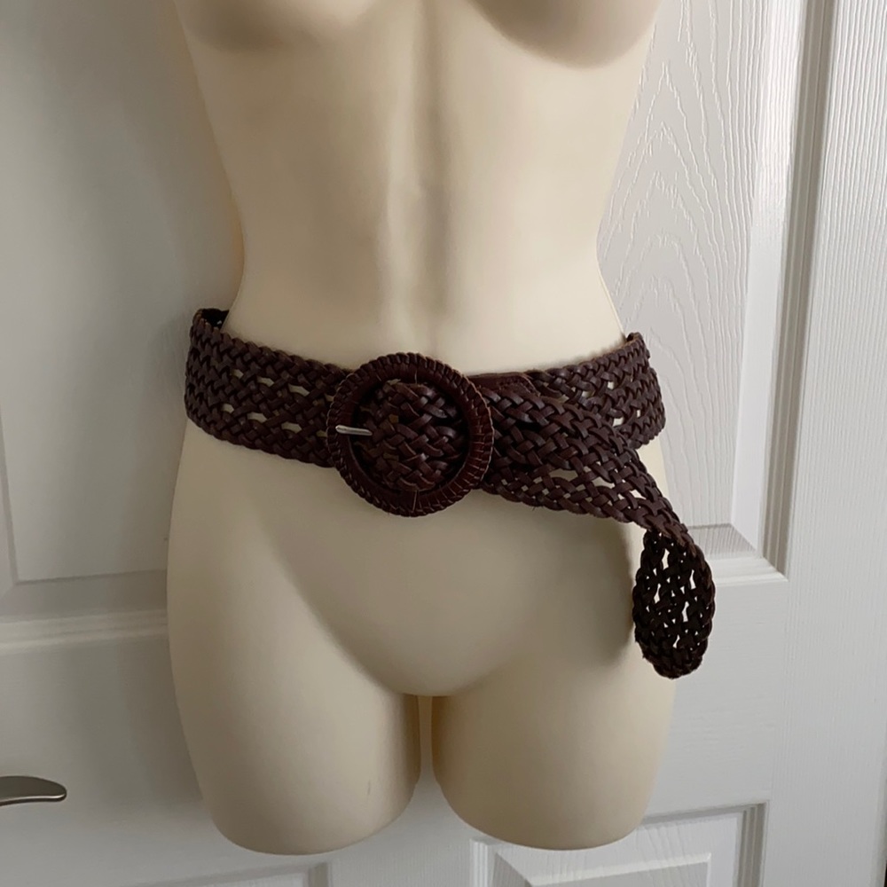 American Eagle Woven Leather Belt M/L